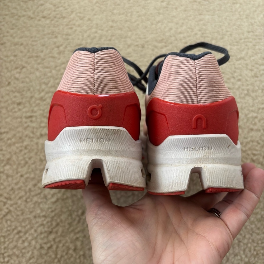 On Running Women's Cloudstratus Pink Red Running Shoes Size 8 - Picture 6 of 9
